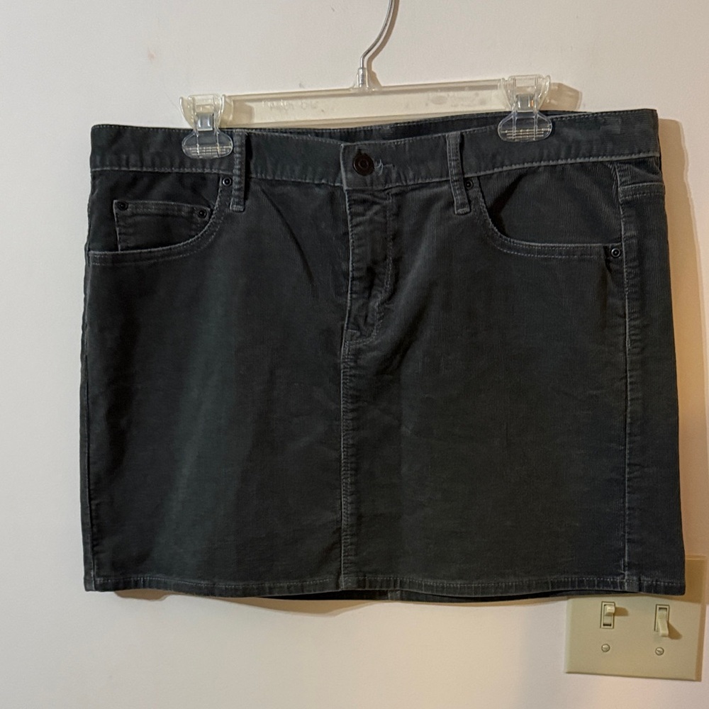 GAP Charcoal Corduroy Mini Skirt